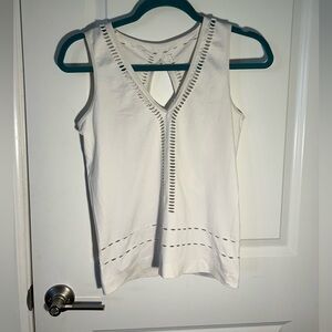 White Fabletics cut out tank size medium
